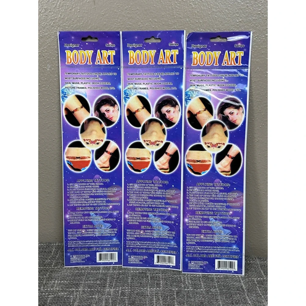 Tattoo King Body Art Temporary Tattoos Designer Series Easy‎ to Apply